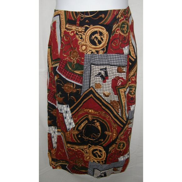 Ruff Hewn Dresses & Skirts - RUFF HEWN Equestrian Horse Theme Sz 14 Casual or Dress Wraparound Cotton Skirt